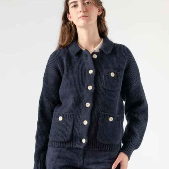 Alex Mill Button Up Collar Sweater, small - Picture 1 of 10